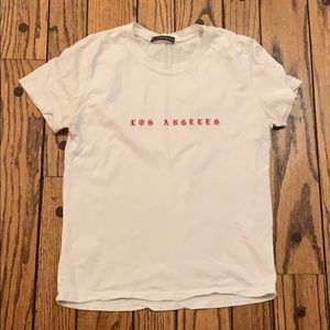 Brandy Melville Los Angeles Embroidered Shirt